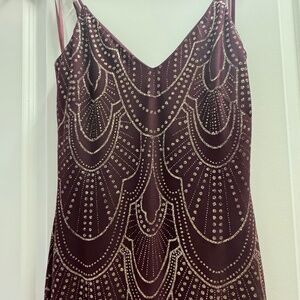 Maroon gown